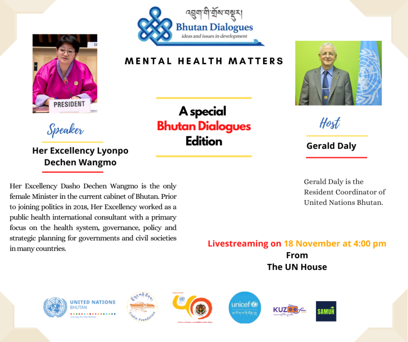 Bhutan Dialogues (A Special Edition): Mental Health Matters | United